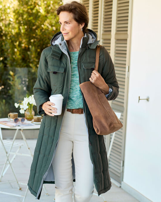 Long Padded Hooded Coat 