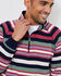 Stripe Half Zip Sweatshirt