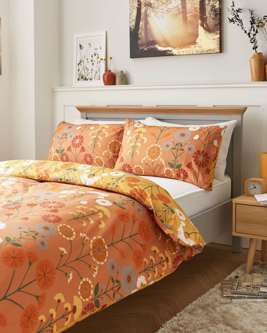 Autumn Flowers Cotton Duvet Set