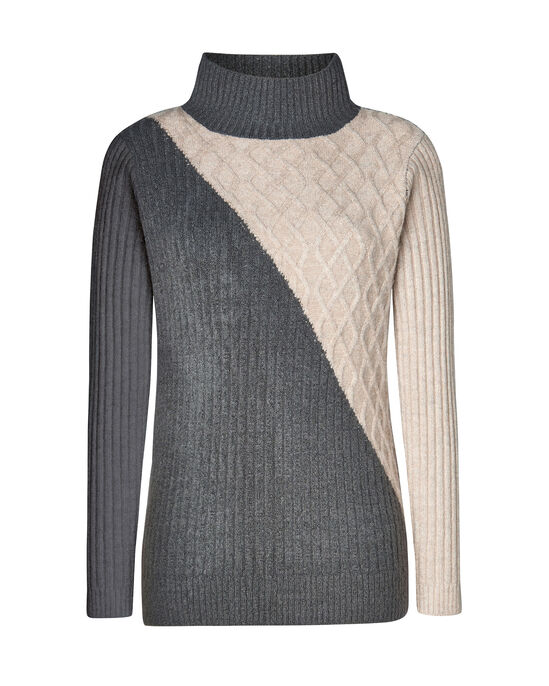 Chic Colourblock Knitted Jumper