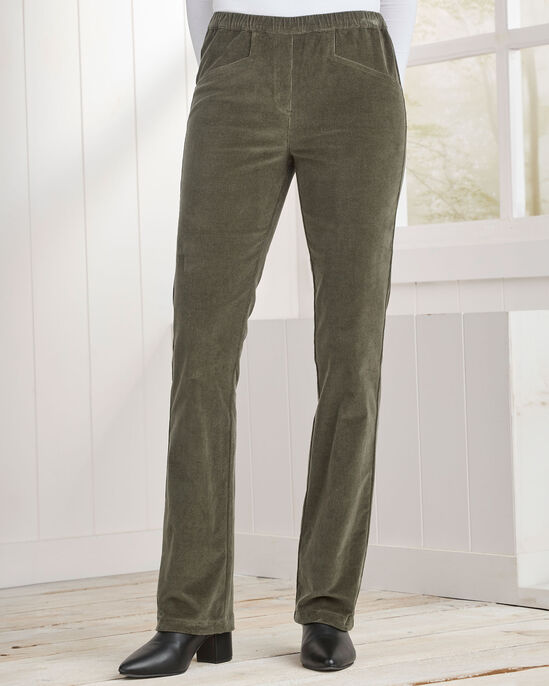 Straight-Leg Pull-On Cord Trousers