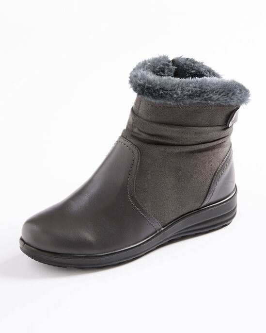 Cosy Lined Ruched Flexisole Boots