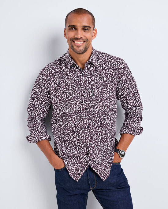 Guinness™ Long Sleeve Soft Touch Ditsy Floral Print Shirt