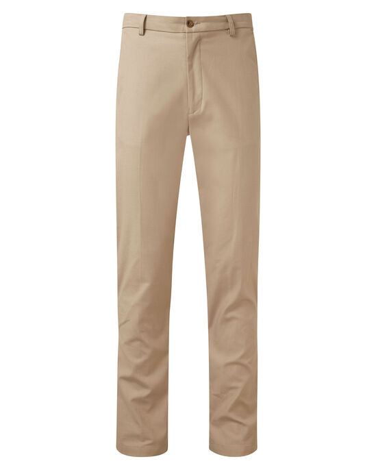 Flat Front 4-way Stretch Chino Trousers