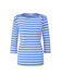 Wrinkle Free ¾ Sleeve Boat Neck Stripe Jersey Top