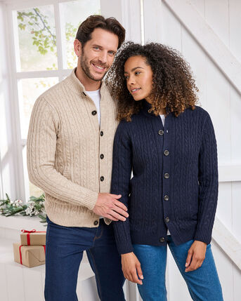 Cable Knit Button Through Cardigan