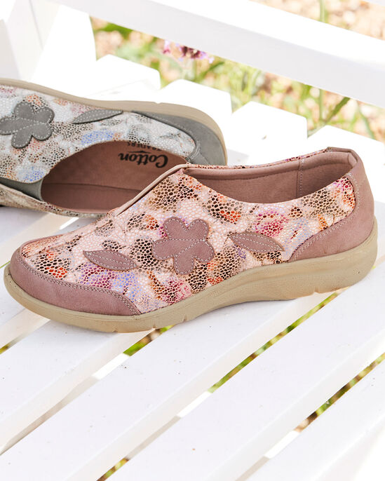 Flexisole Slip-on Floral Print Shoes