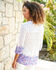 ¾ Sleeve V-Neck Printed Crinkle Top