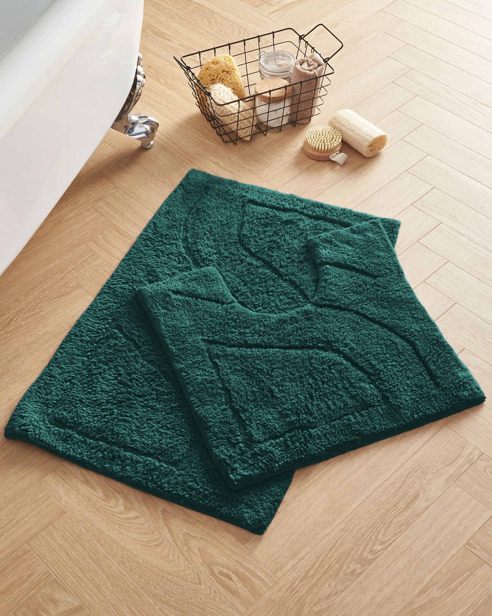 Bath Mat and Pedestal Set