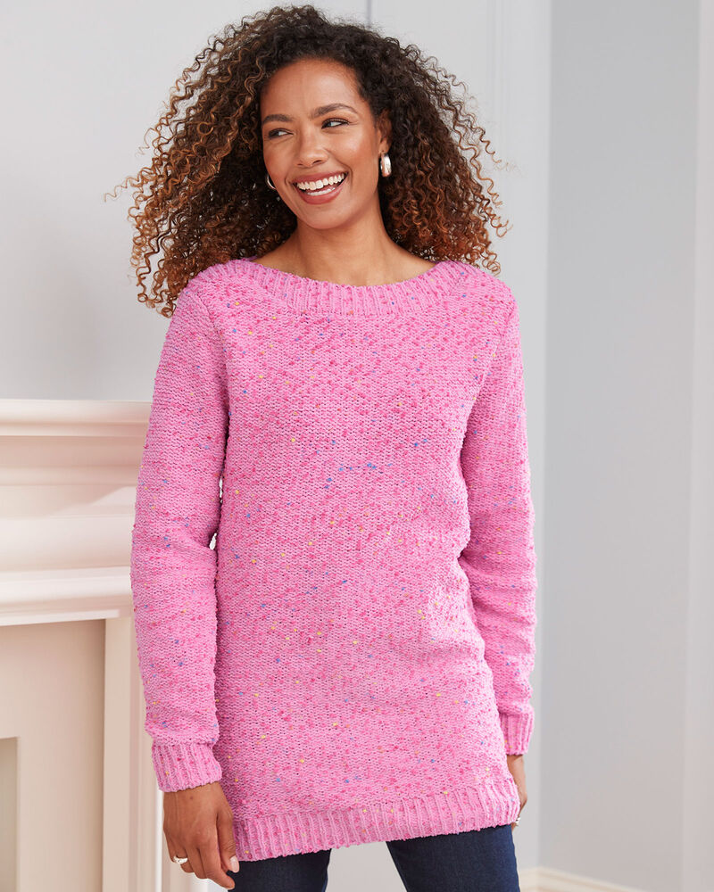 Supersoft Boat Neck Chenille Tunic Jumper at Cotton Traders