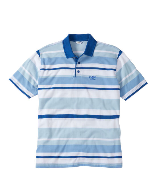 Short Sleeve Tonal Stripe Polo Shirt