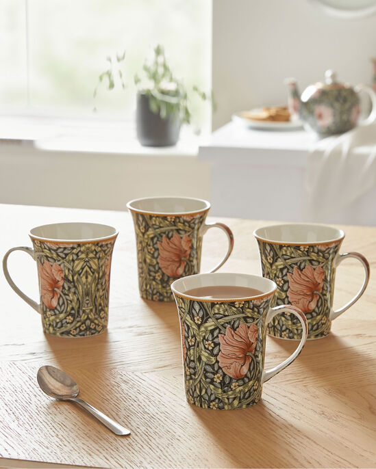 William Morris Pimpernel Set of 4 Mugs