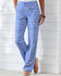 Linen-Blend Relaxed Fit Print Trousers