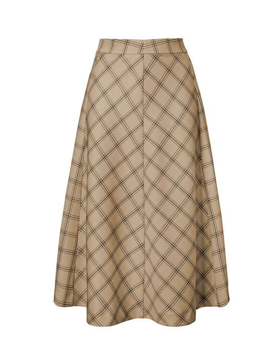 Check-It Side Zip Midi Skirt