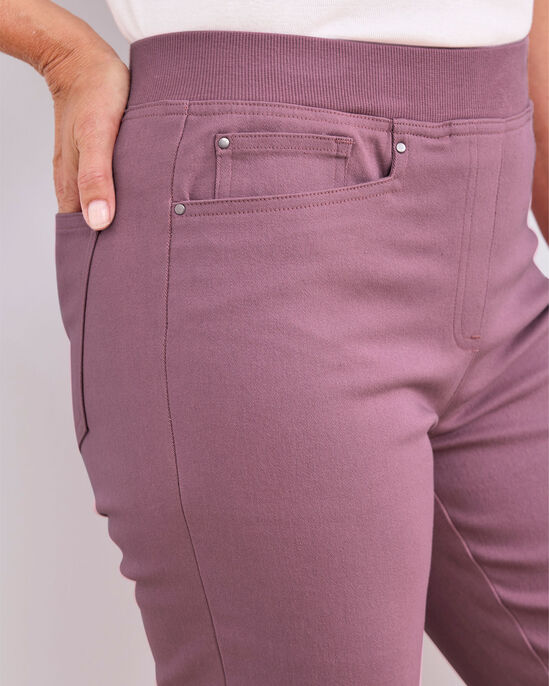 Premium Pull-On Straight-Leg Twill Trousers