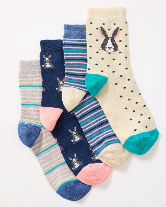 4 Pack Comfort Top Hare Socks 