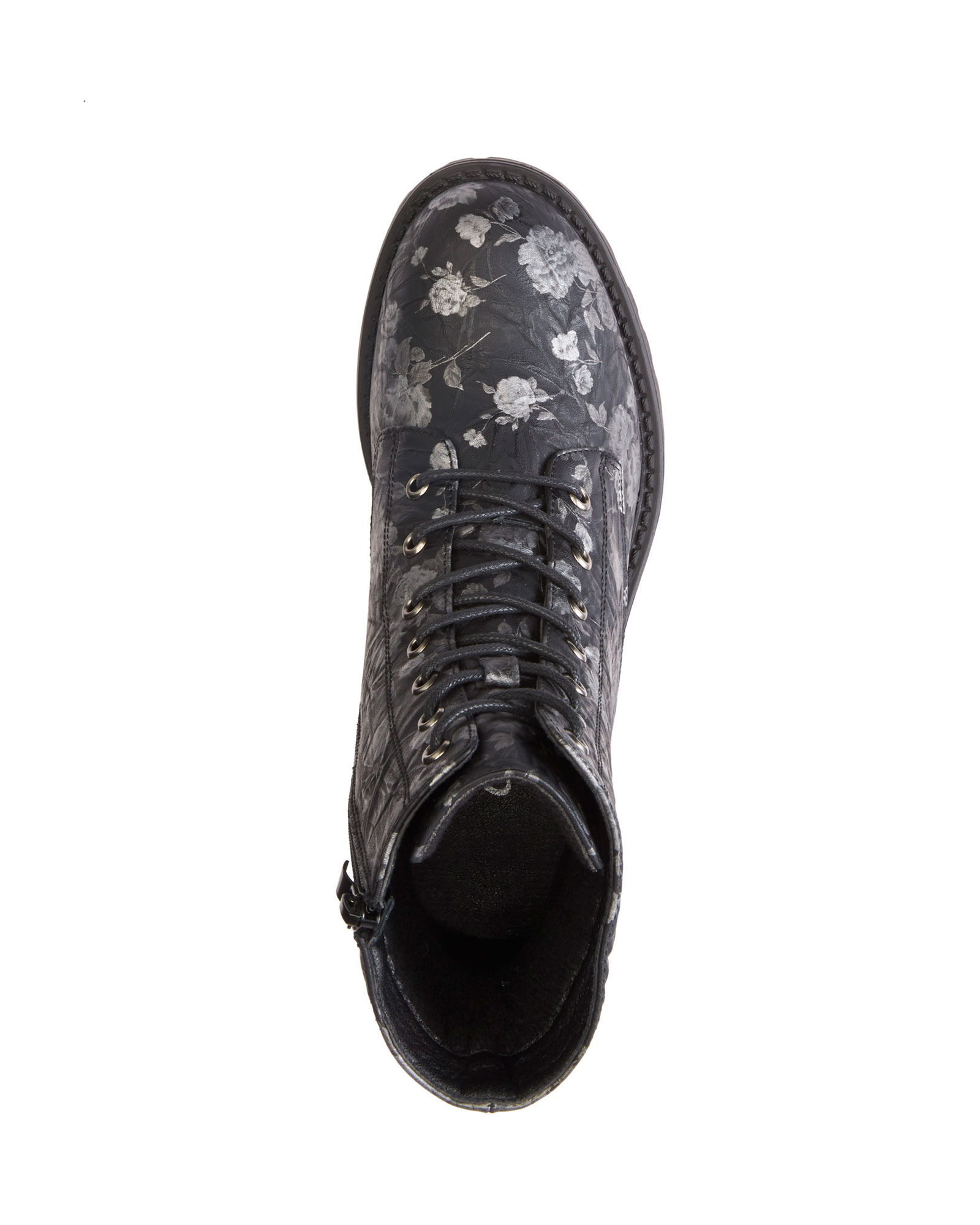 Floral Lace Up Boots at Cotton Traders