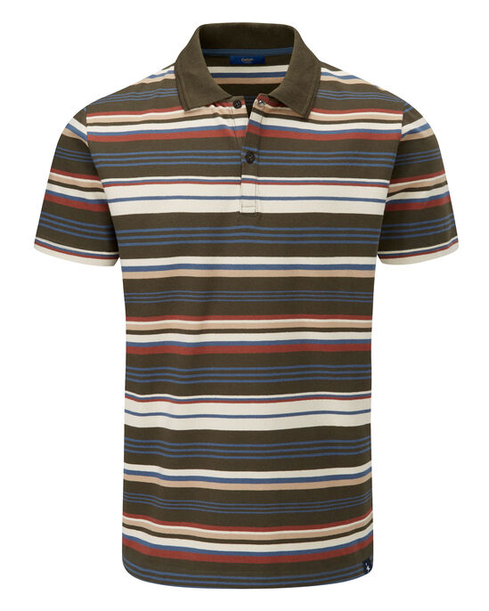 Short Sleeve Stripe Polo Shirt