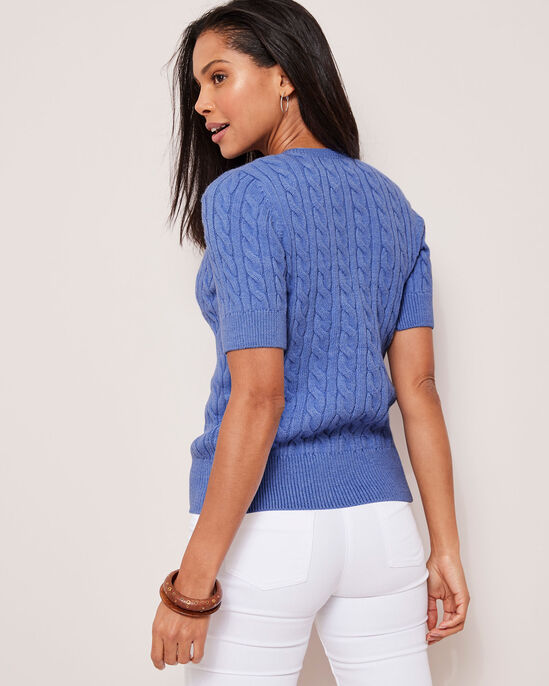 Short Sleeve Cutest Cable Cardigan