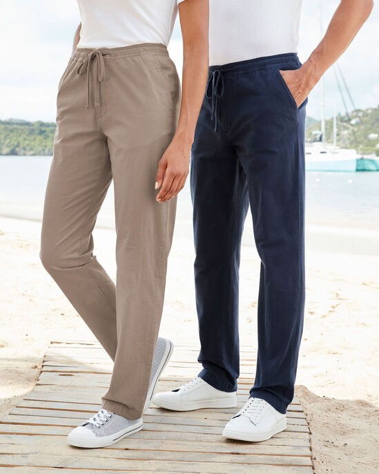 Stretch Seersucker Trousers
