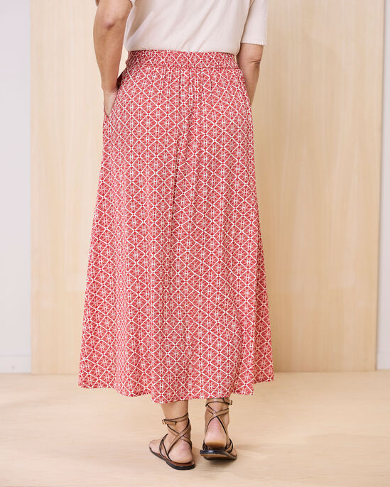 Mock Button Pull-On Skirt