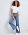 Wide-Leg Stretch Jeans