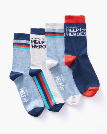 4 Pack Comfort Top Help For Heroes Socks