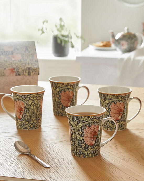 William Morris Pimpernel Set of 4 Mugs