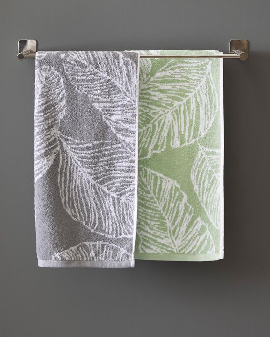 2 Pack Leaf Jacquard Hand Towel 