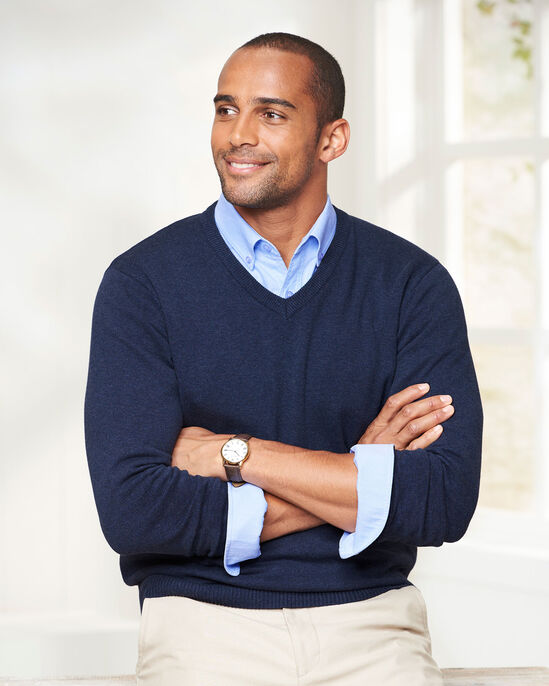 Cotton V-Neck Jumper