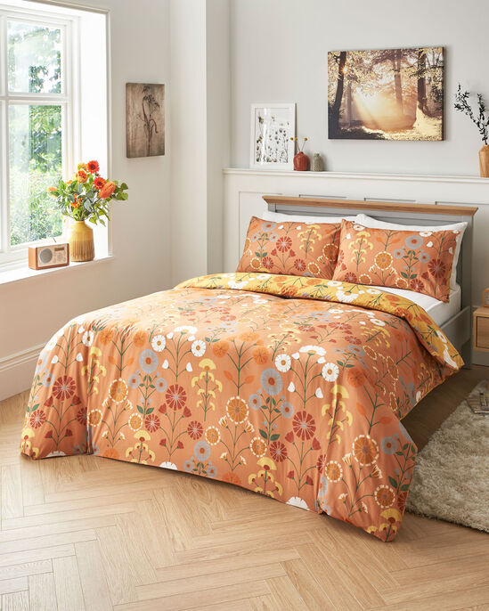 Autumn Flowers Cotton Duvet Set