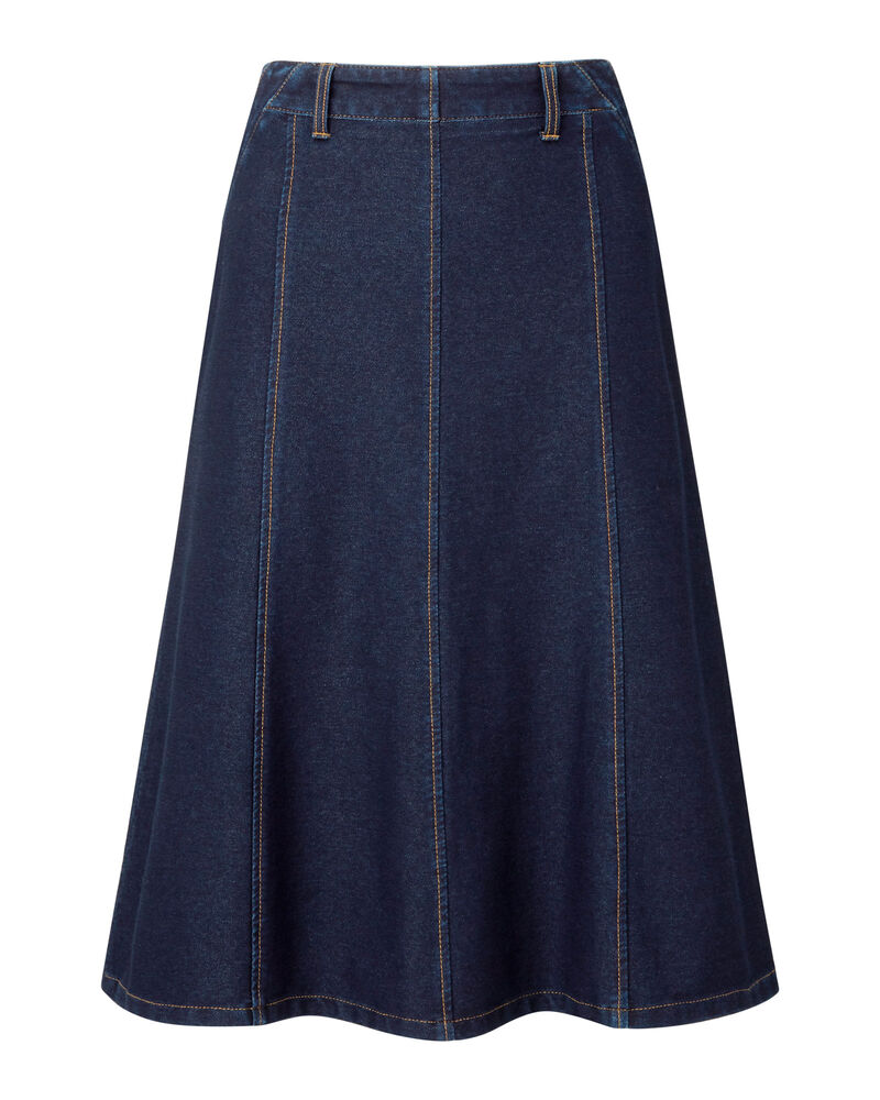 Pull-on Jersey Denim Skirt at Cotton Traders