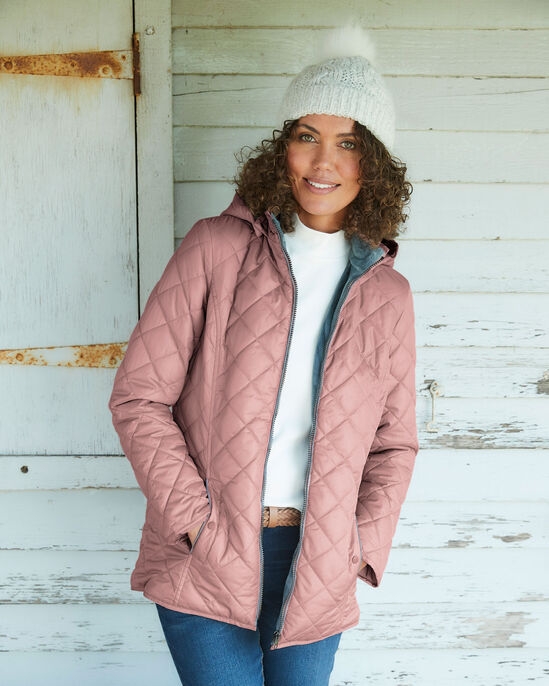 Cosy-You Fleece Lined Hooded Quilted Jacket