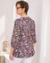 3/4 Sleeve V-Neck Printed Crinkle Top