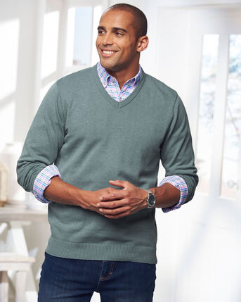 Cotton V-Neck Jumper