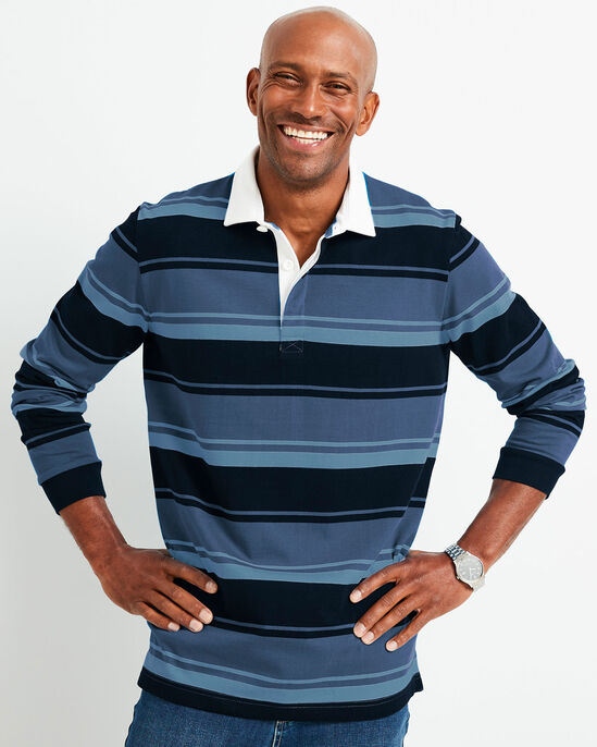Signature Long Sleeve Stripe Rugby Shirt