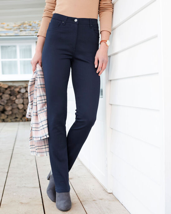 Jean-Genie Slim Straight Leg Stretch Trousers