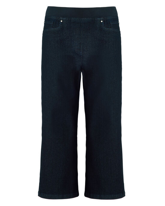 Premium Pull-On Rib Waist Crop Jeans