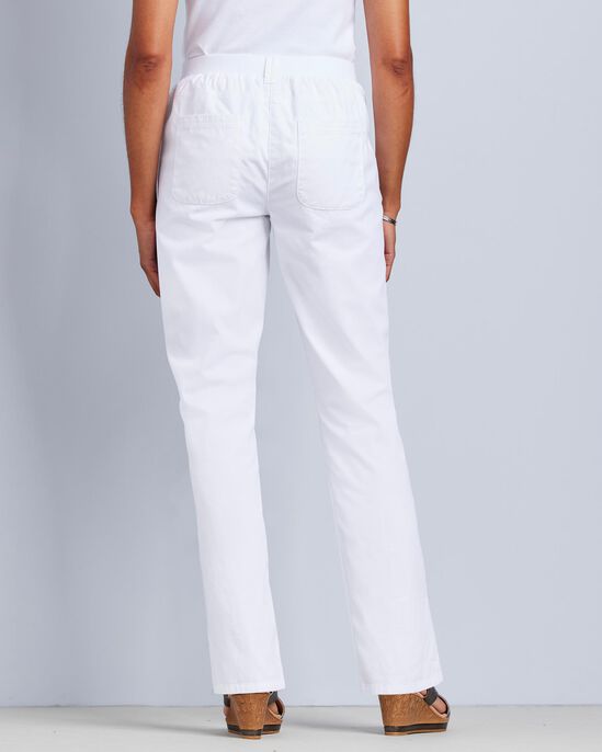 Wrinkle Free Pull-On Straight-Leg Trousers