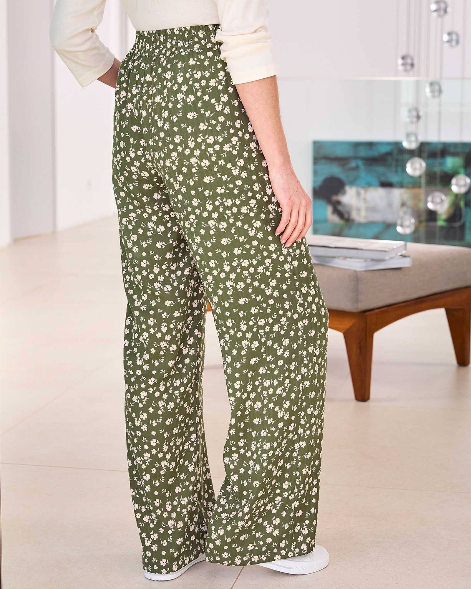 Polka dot wide leg trousers best sale