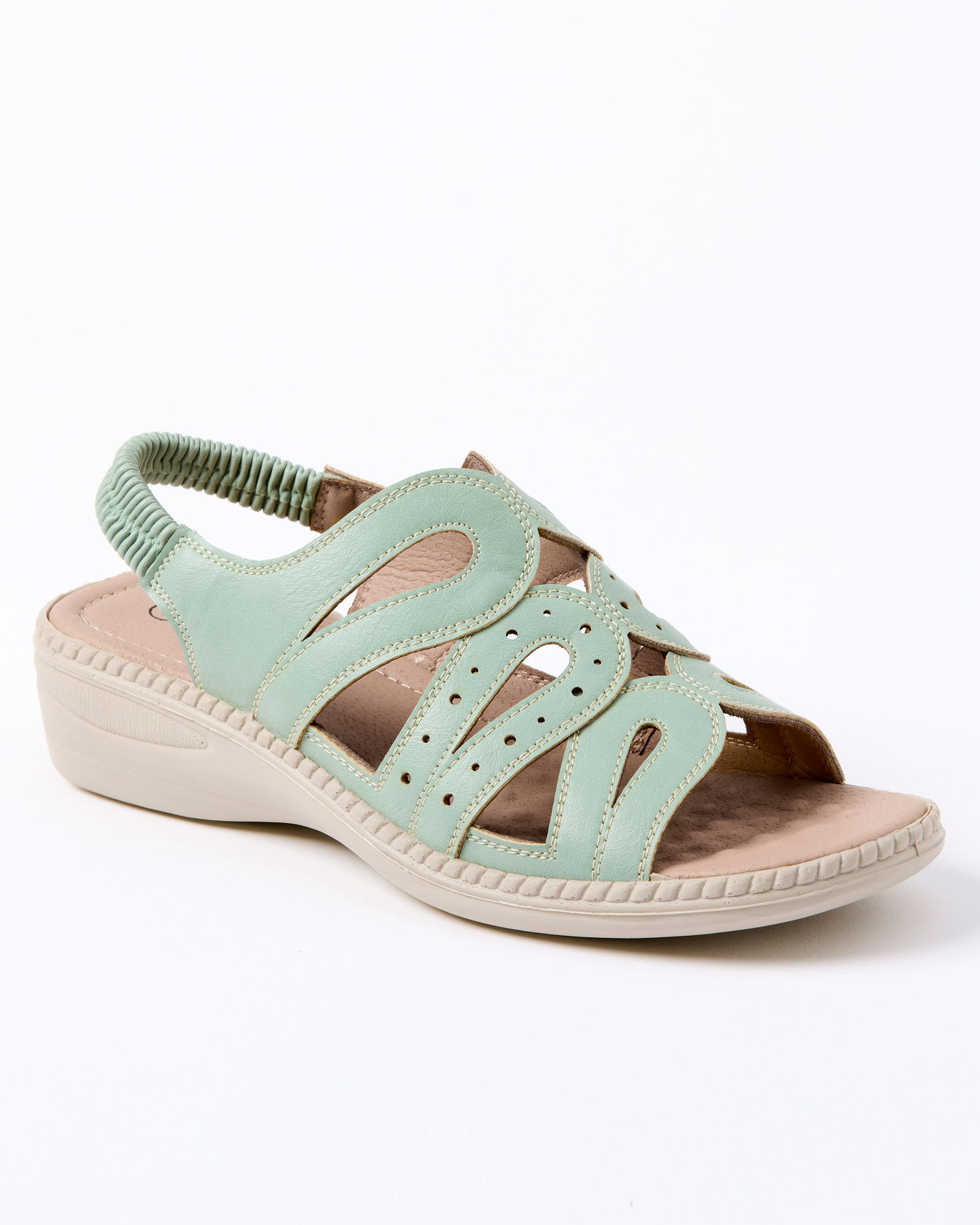 Flexisole Cutwork Sandals at Cotton Traders