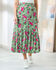 Print Crinkle Maxi Skirt