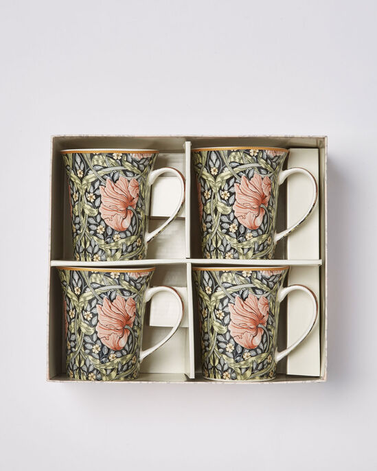 William Morris Pimpernel Set of 4 Mugs