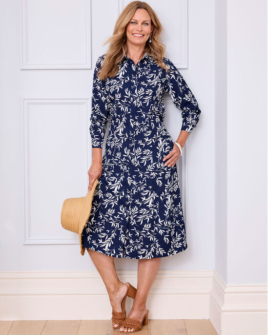 Must-Have Print Midi Shirt Dress