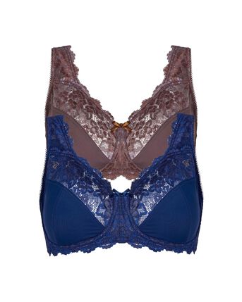 2 Pack Lily Non-Wired Lace Bras
