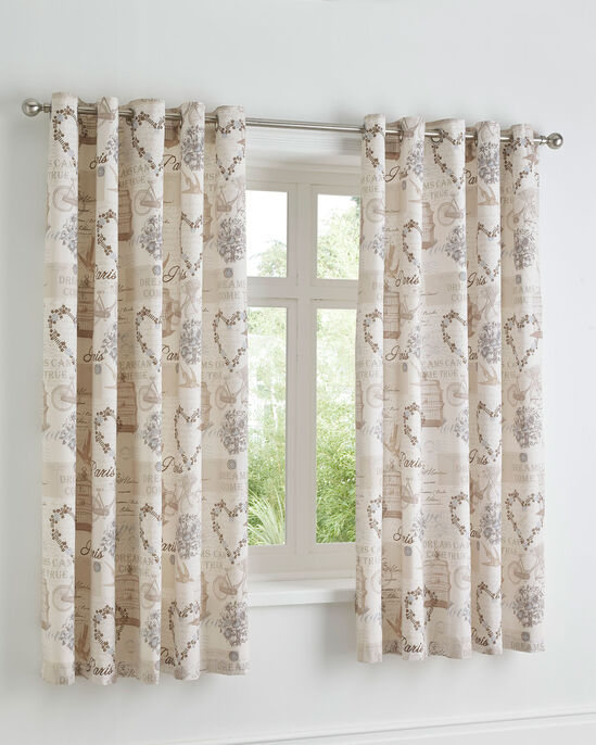 Postcards From Paris Eyelet Curtains