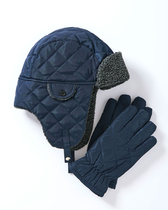 Showerproof Trapper Hat And Glove Set