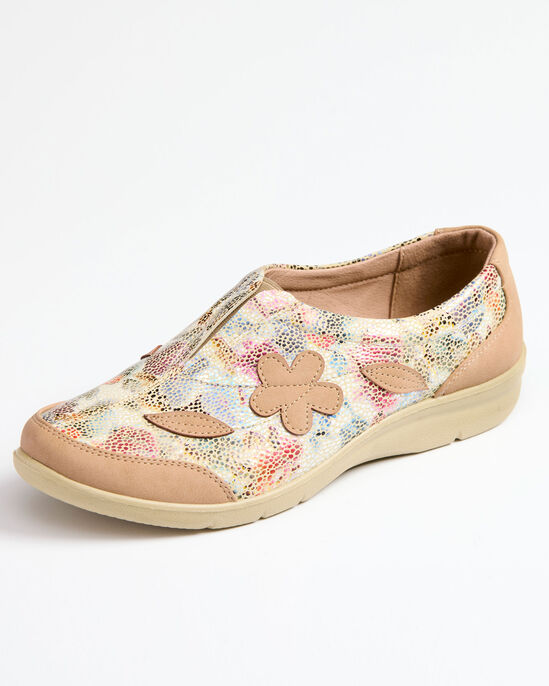 Flexisole Slip-On Flower Detail Shoes