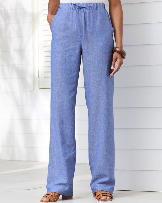 Linen-Blend Relaxed Fit Trousers