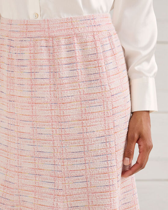 Stretch Jersey Boucle Pull-On Midi Skirt